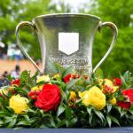 2022年富国银行锦标赛，在阿芬内尔农场的TPC Potomac打出低于标准杆8杆的奖杯照片